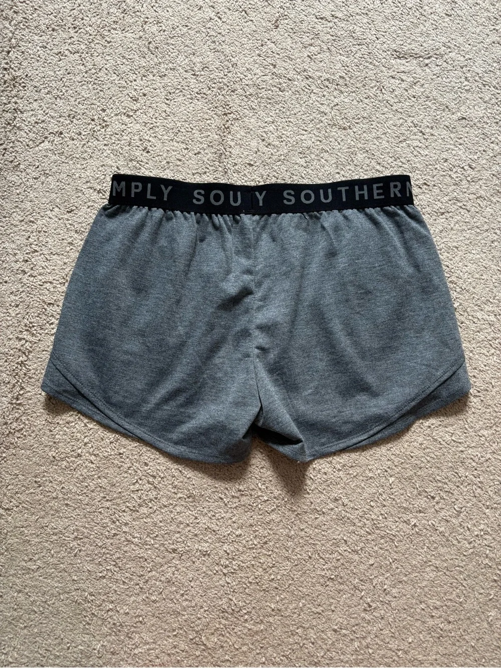 Simply Southern Heather Gray Athletic Shorts •Size XL
